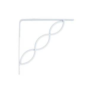SHELF BRACKET 8" SCROLL STYLE WHITE SHELF BRACKET 8" SCROLL STYLE WHITE
